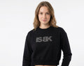 Art. 31 -  FELPA CROP DONNA NERA STAMPA NERA