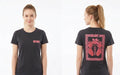 Art. 32 -  T-SHIRT Nera Donna stampa fuxia