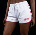 Art. 30 -  SHORT DONNA Bianco stampa fuxia